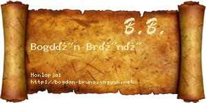 Bogdán Brúnó névjegykártya